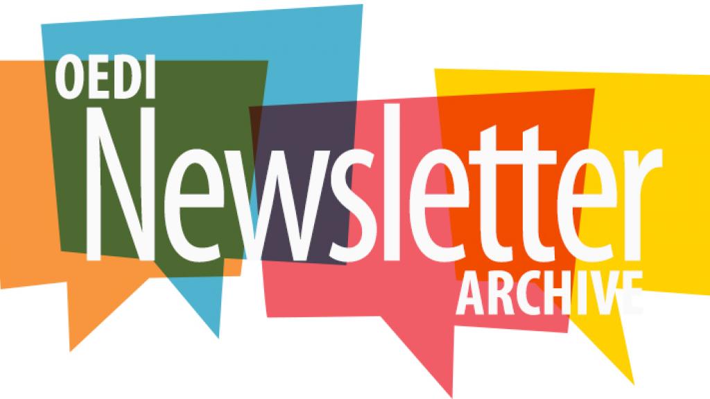 Clicking on this image takes you to the archive of OEDI's monthly e-newsletter