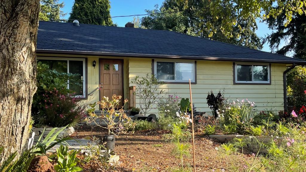 home with new windows and doors to help with mitigating noise from the near by airport